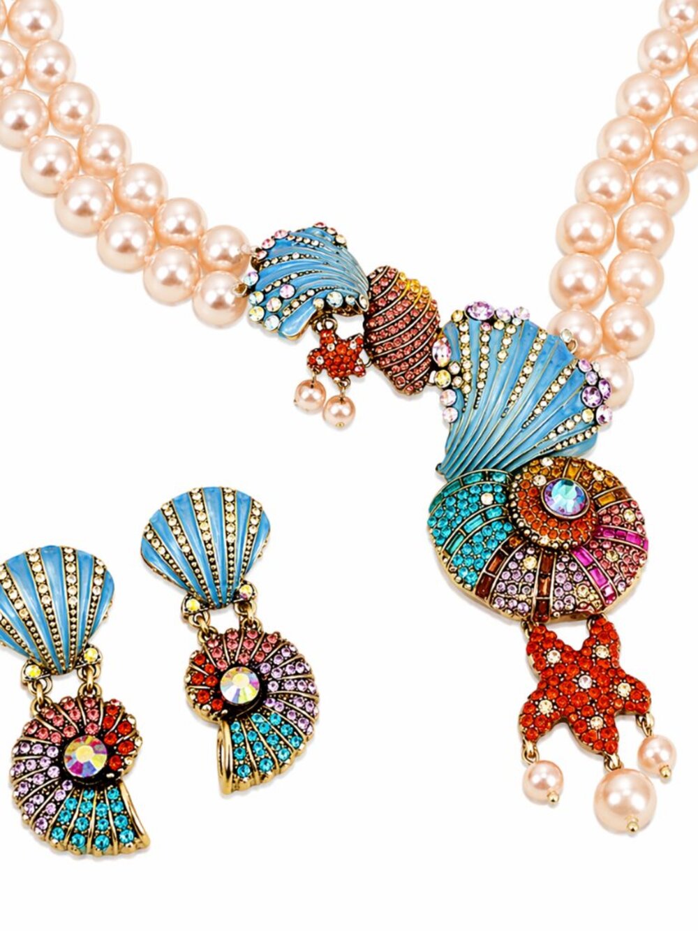 💎Ocean Treasure Pearl Necklace and Earring Set